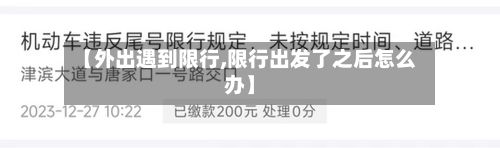 【外出遇到限行,限行出发了之后怎么办】-第3张图片