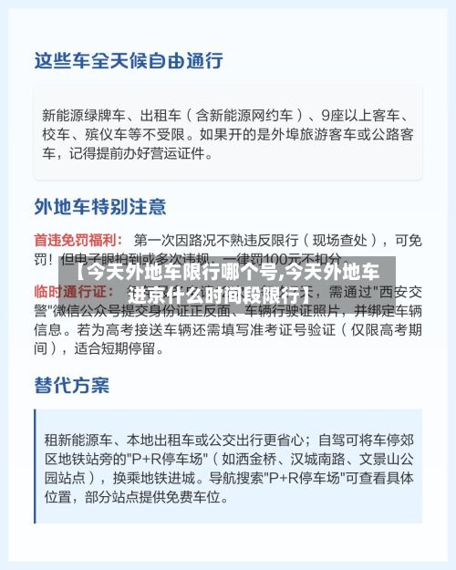 【今天外地车限行哪个号,今天外地车进京什么时间段限行】-第2张图片