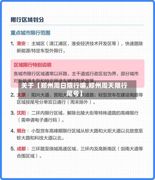 关于【郑州周日限行嘛,郑州周天限行尾号】