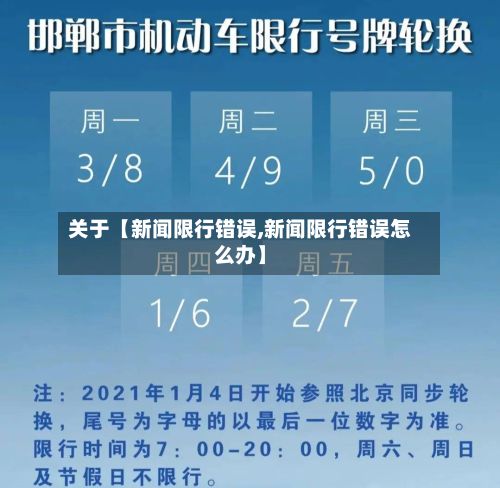 关于【新闻限行错误,新闻限行错误怎么办】-第2张图片