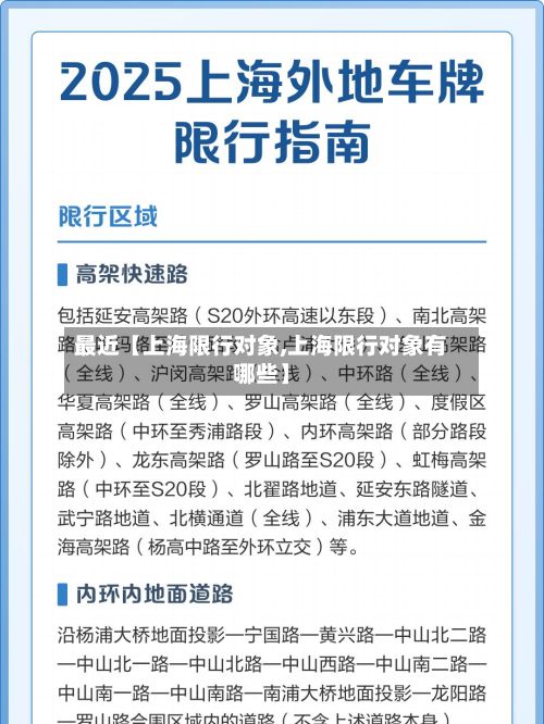 最近【上海限行对象,上海限行对象有哪些】