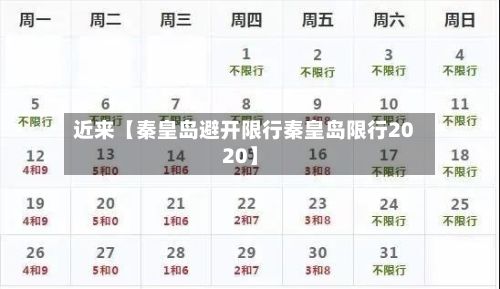 近来【秦皇岛避开限行秦皇岛限行2020】