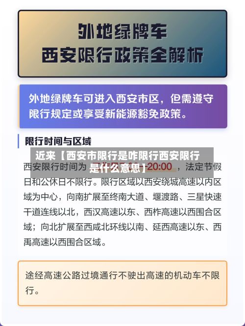 近来【西安市限行是咋限行西安限行是什么意思】-第3张图片