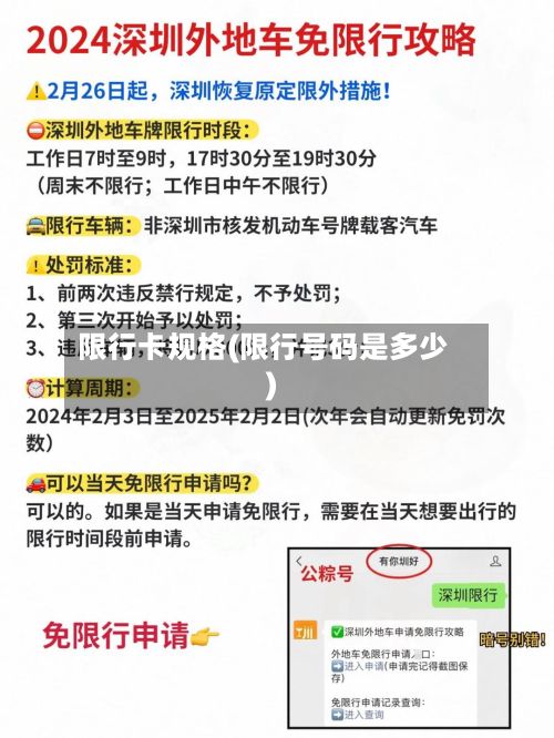 限行卡规格(限行号码是多少)-第2张图片