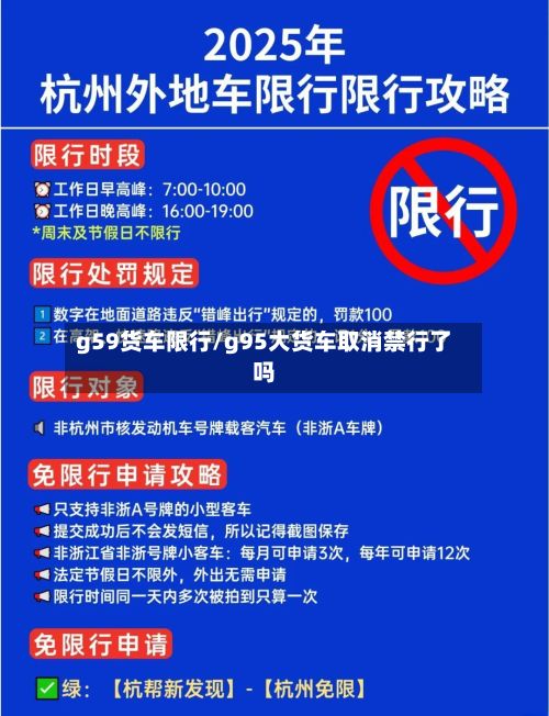 g59货车限行/g95大货车取消禁行了吗