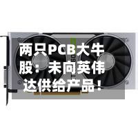 两只PCB大牛股:未向英伟达供给产品!-第2张图片