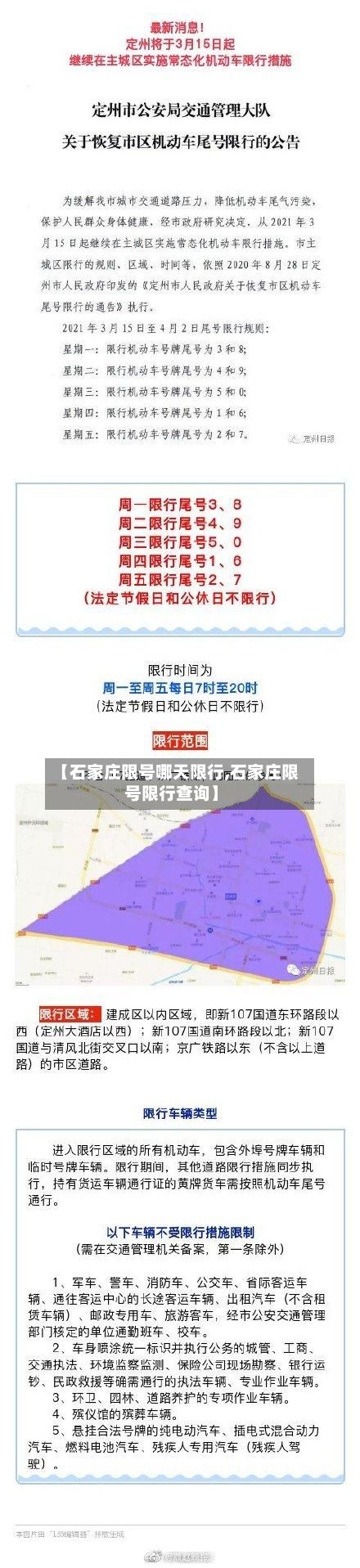 【石家庄限号哪天限行,石家庄限号限行查询】