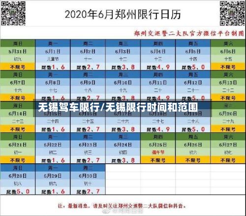 无锡驾车限行/无锡限行时间和范围