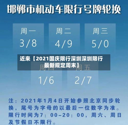 近来【2021国庆限行深圳深圳限行最新规定周末】