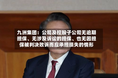 九洲集团：公司及控股子公司无逾期担保、无涉及诉讼的担保	、也无因担保被判决败诉而应承担损失的情形-第2张图片