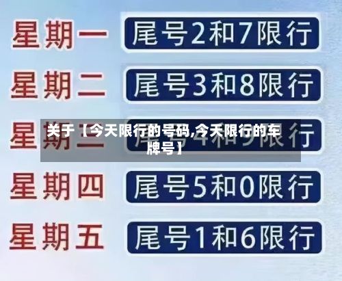 关于【今天限行的号码,今天限行的车牌号】