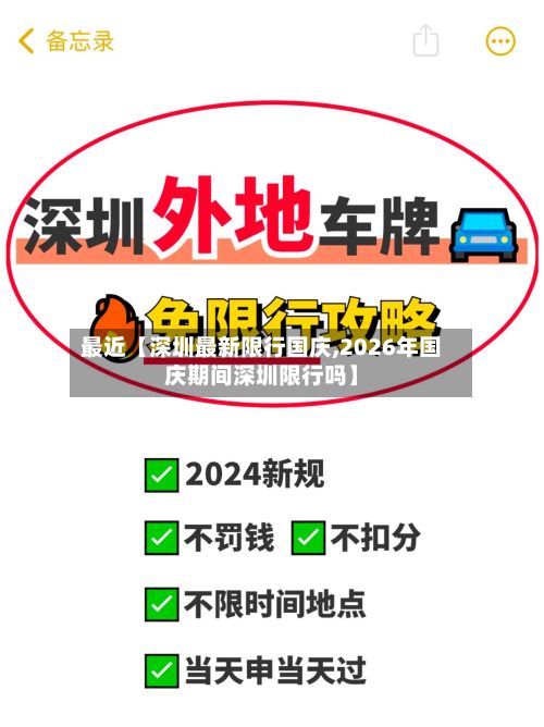最近【深圳最新限行国庆,2026年国庆期间深圳限行吗】