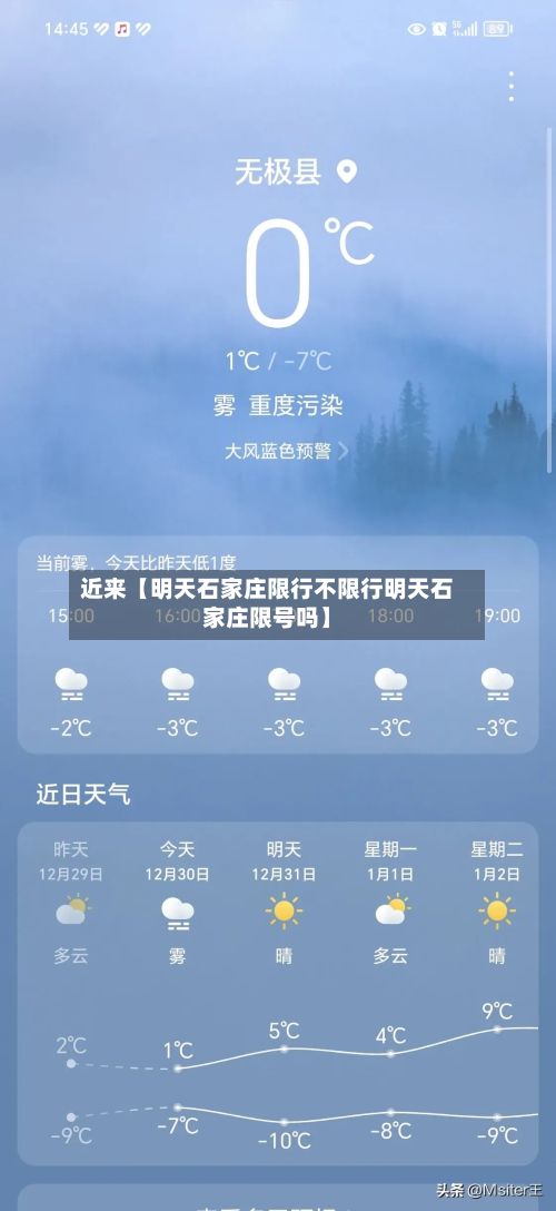 近来【明天石家庄限行不限行明天石家庄限号吗】