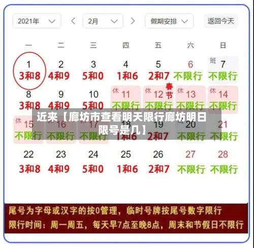 近来【廊坊市查看明天限行廊坊明日限号是几】-第3张图片