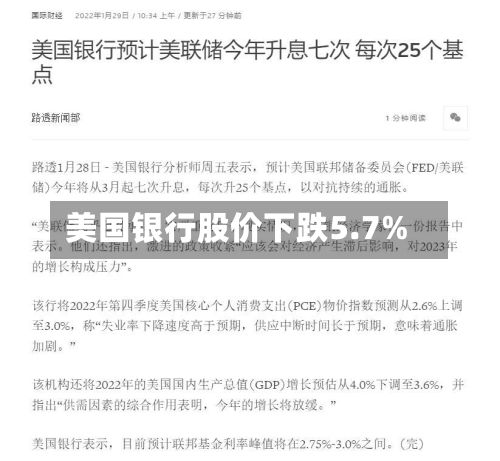美国银行股价下跌5.7%-第2张图片