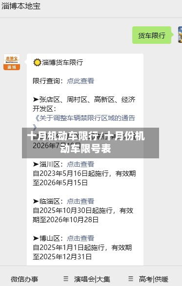 十月机动车限行/十月份机动车限号表-第2张图片