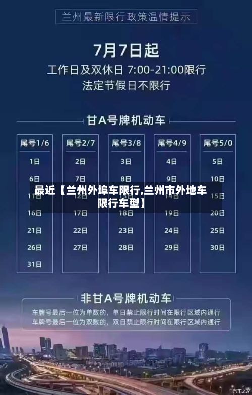 最近【兰州外埠车限行,兰州市外地车限行车型】
