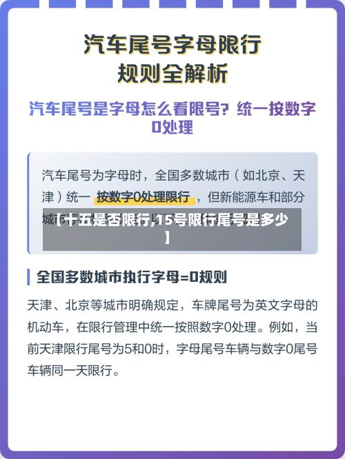 【十五是否限行,15号限行尾号是多少】-第2张图片