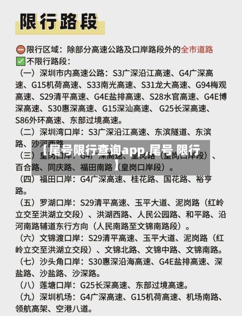 【尾号限行查询app,尾号 限行】