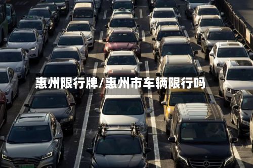 惠州限行牌/惠州市车辆限行吗