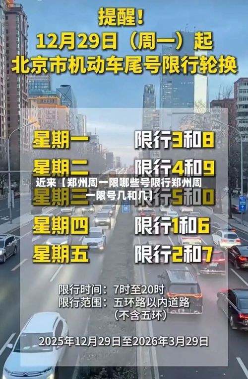 近来【郑州周一限哪些号限行郑州周一限号几和几】