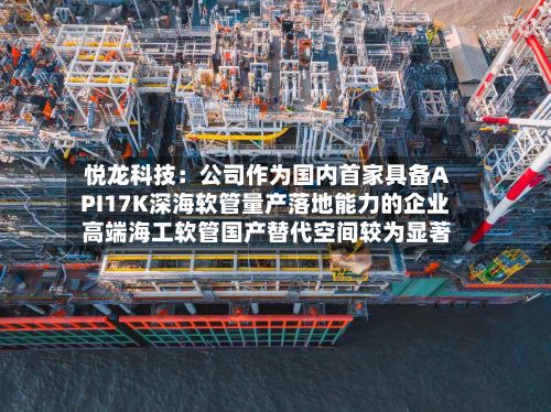 悦龙科技:公司作为国内首家具备API17K深海软管量产落地能力的企业 高端海工软管国产替代空间较为显著-第2张图片