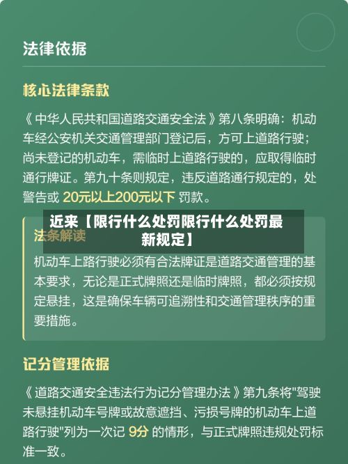 近来【限行什么处罚限行什么处罚最新规定】