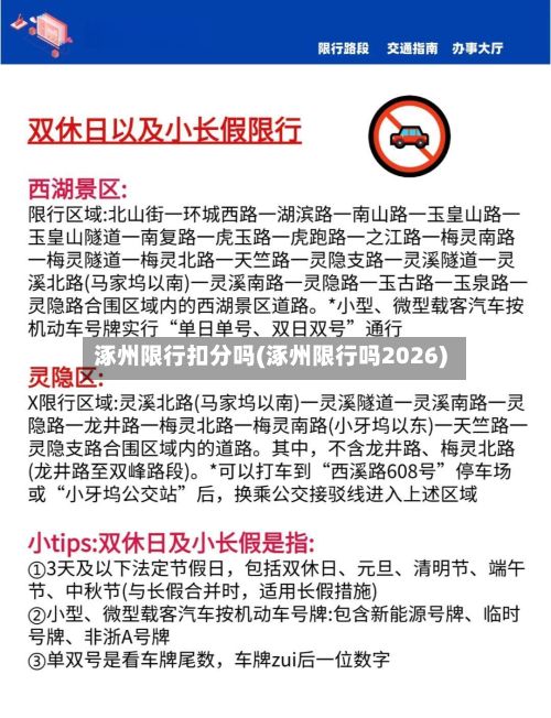 涿州限行扣分吗(涿州限行吗2026)