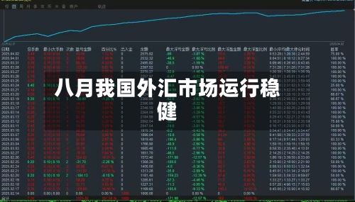 八月我国外汇市场运行稳健