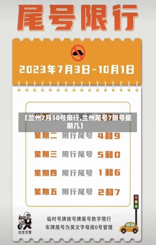 【兰州7月10号限行,兰州尾号7限号星期几】
