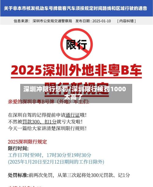 深圳冲限行惩罚/深圳限行被罚1000太高了-第2张图片