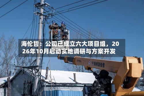 海伦哲：公司已成立六大项目组，2026年10月启动实地调研与方案开发