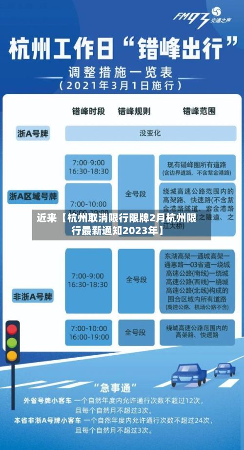 近来【杭州取消限行限牌2月杭州限行最新通知2023年】