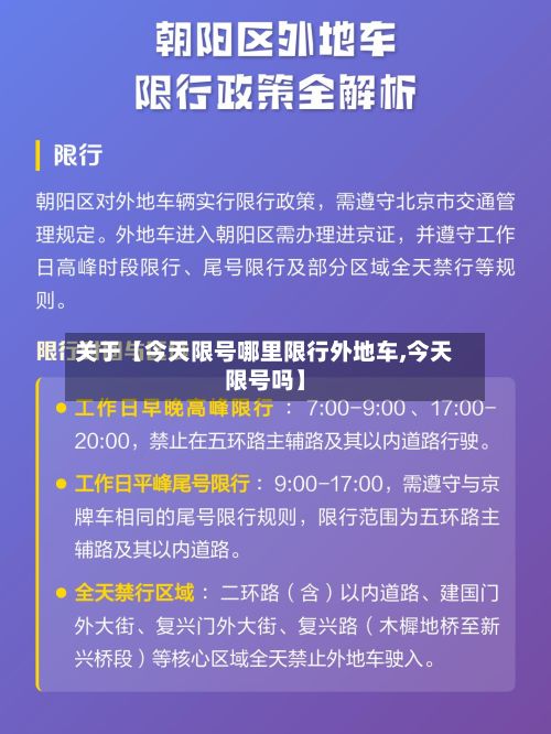 关于【今天限号哪里限行外地车,今天限号吗】