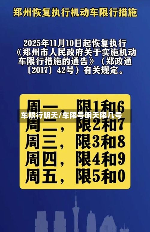 车限行明天/车限号明天限几号-第3张图片