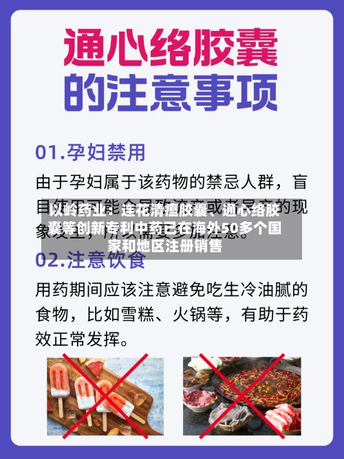 以岭药业：连花清瘟胶囊	、通心络胶囊等创新专利中药已在海外50多个国家和地区注册销售-第2张图片