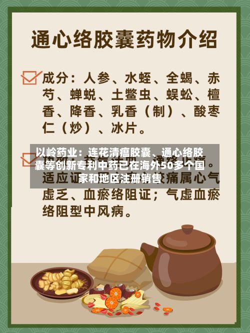 以岭药业：连花清瘟胶囊、通心络胶囊等创新专利中药已在海外50多个国家和地区注册销售-第3张图片