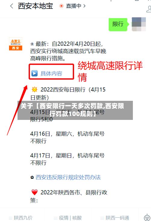关于【西安限行一天多次罚款,西安限行罚款100规则】
