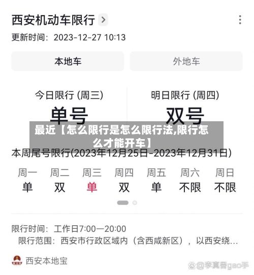 最近【怎么限行是怎么限行法,限行怎么才能开车】