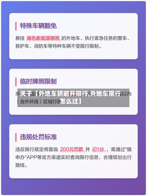 关于【外地车辆避开限行,外地车限行怎么过】-第2张图片