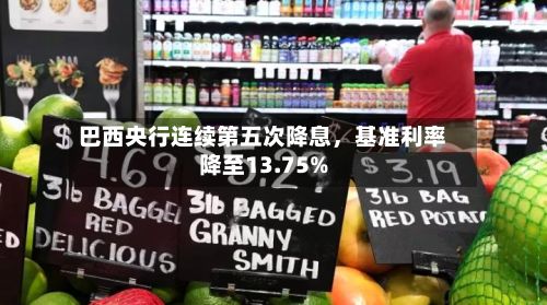 巴西央行连续第五次降息	，基准利率降至13.75%-第2张图片