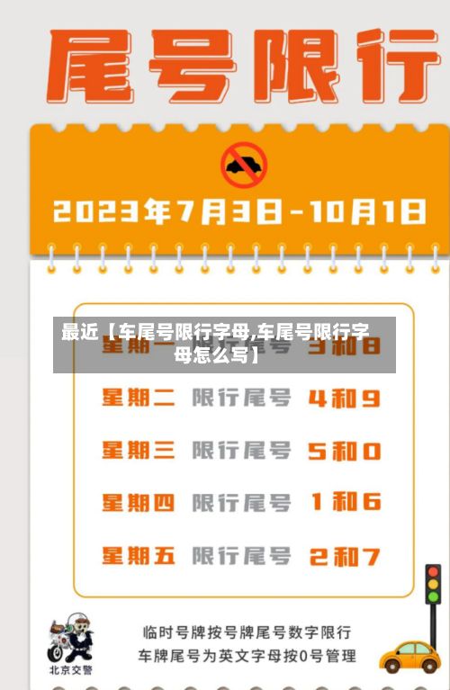 最近【车尾号限行字母,车尾号限行字母怎么写】-第2张图片
