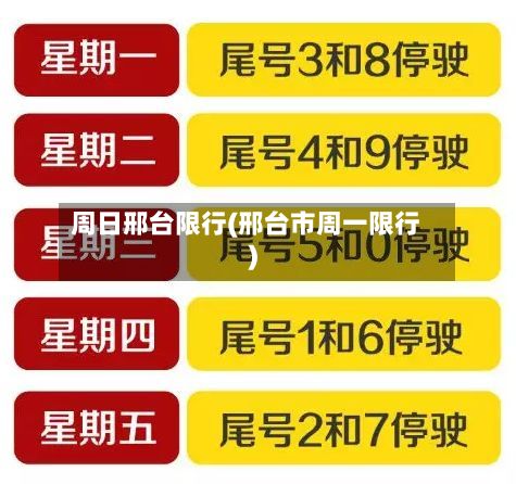 周日邢台限行(邢台市周一限行)