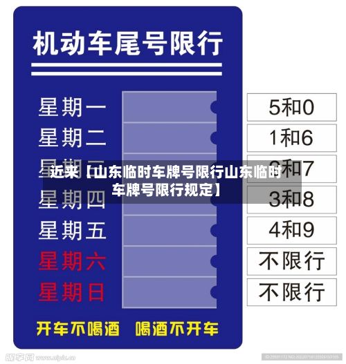 近来【山东临时车牌号限行山东临时车牌号限行规定】