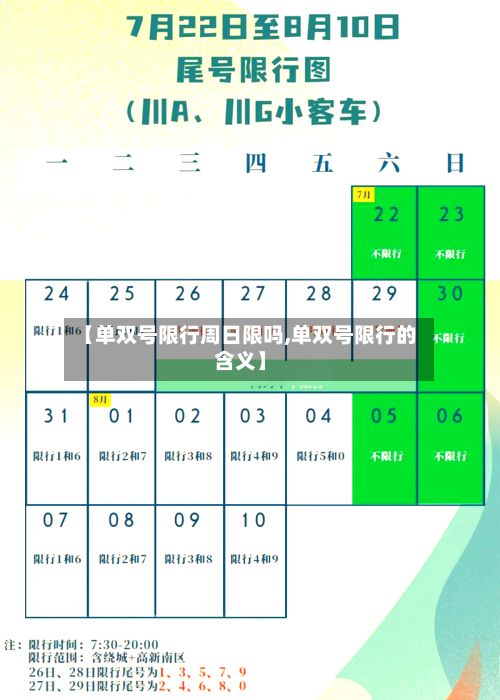 【单双号限行周日限吗,单双号限行的含义】
