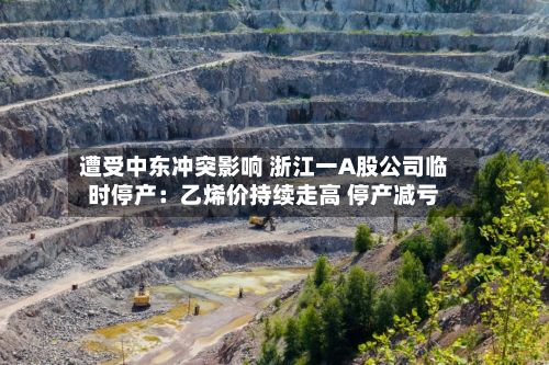 遭受中东冲突影响 浙江一A股公司临时停产：乙烯价持续走高 停产减亏