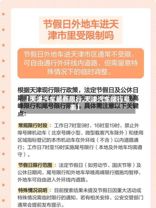 【天津汽车最新限行,天津汽车限行号表】
