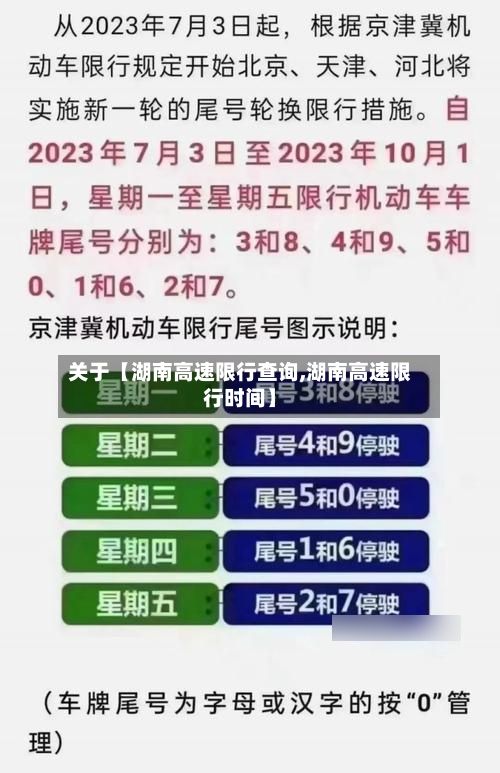 关于【湖南高速限行查询,湖南高速限行时间】-第2张图片