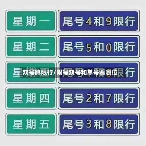 双号牌限行/限号双号和单号看哪位