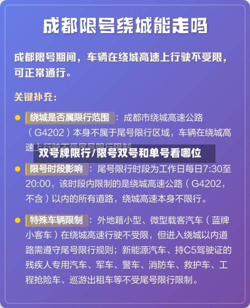 双号牌限行/限号双号和单号看哪位-第2张图片